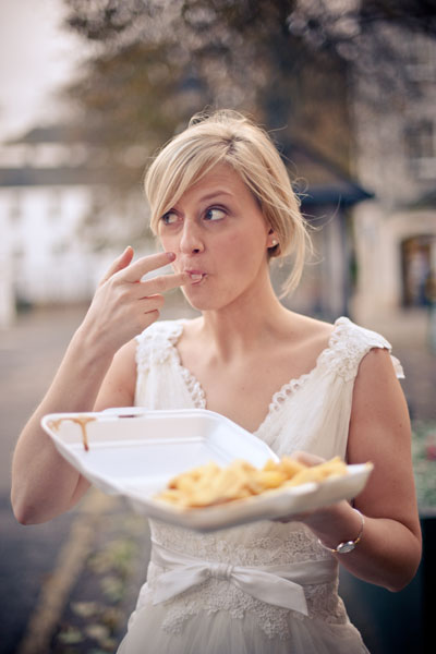 Bride Eating and being silly