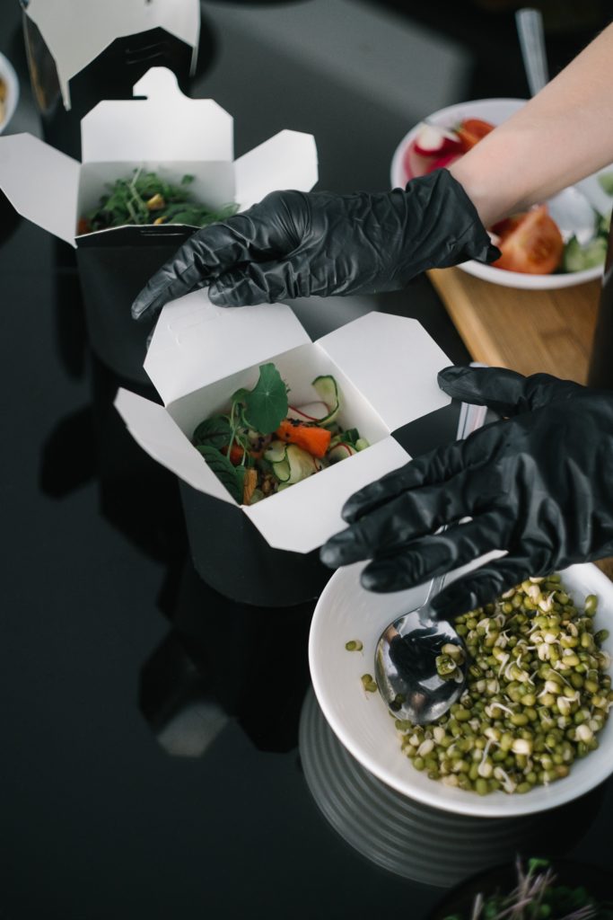 Individually packaged catered meals